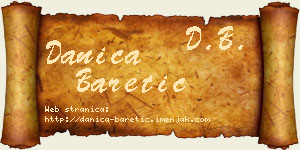 Danica Baretić vizit kartica